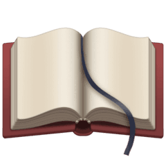 Открытая книга с закладкой